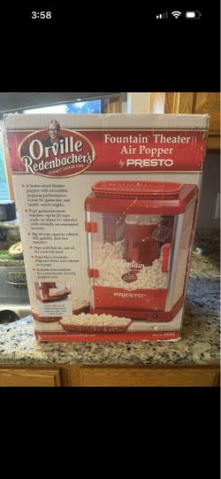 Presto Orville Redenbacher's Fountain Theater Hot Air Popcorn Popper. Brand new
