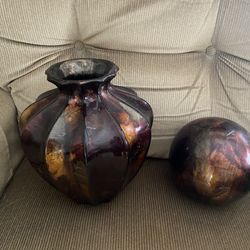 Decorative Ceramic Vase And Ball