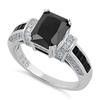 Elegant Black Onyx & Cubic Zirconia Ring 🖤