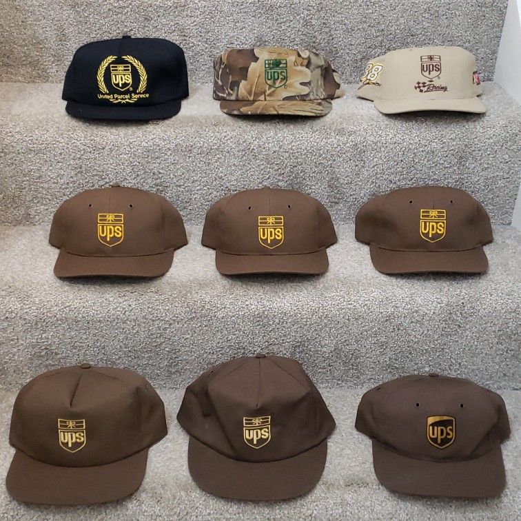 Vintage USA Made UPS Hats