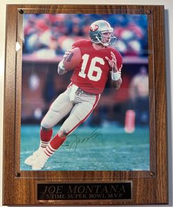 Joe Montana 8x10 Signed Authenticated Plaque