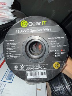 Used GearIT Pro Series 16 AWG Gauge Speaker Wire Cable 100 Feet /30.48 Meters