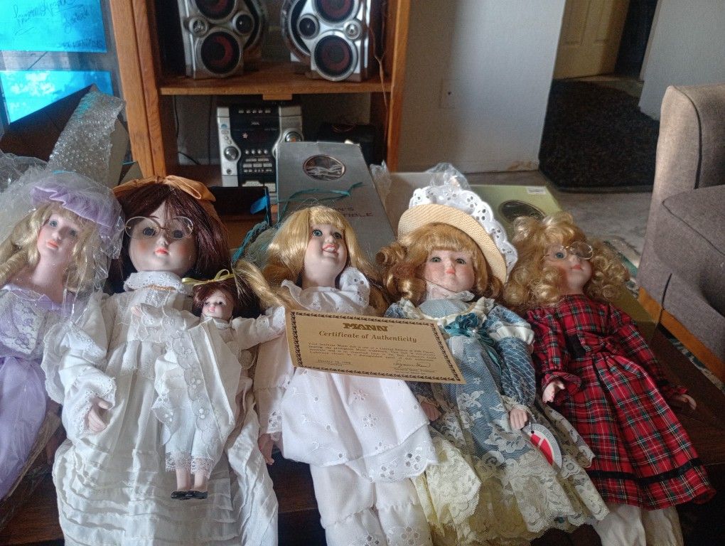 Porcelain Dolls They Don't Bite Mint Condition (Rare
