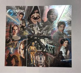 2009 STAR WARS GALAXY SERIES 4 INSERT ETCHED FOIL SET #1-6