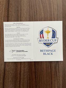 2025 Ryder Cup Scorecard / Bethpage Black