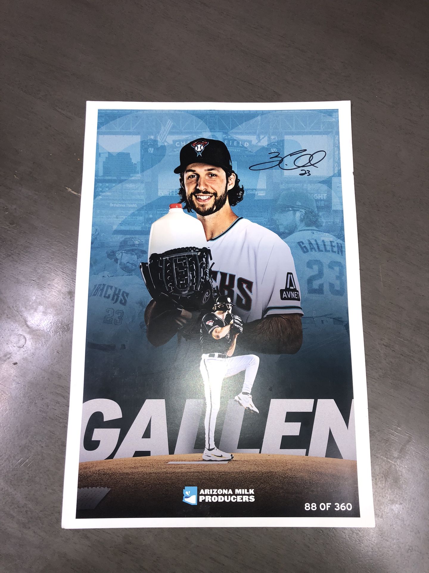 Signed Zac Gallen Poster
