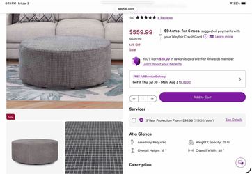 High quality ottoman / footstool
