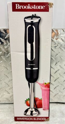Brookstone Immersion Handheld Blender 500W 8-Speed Detachable Black/Silver