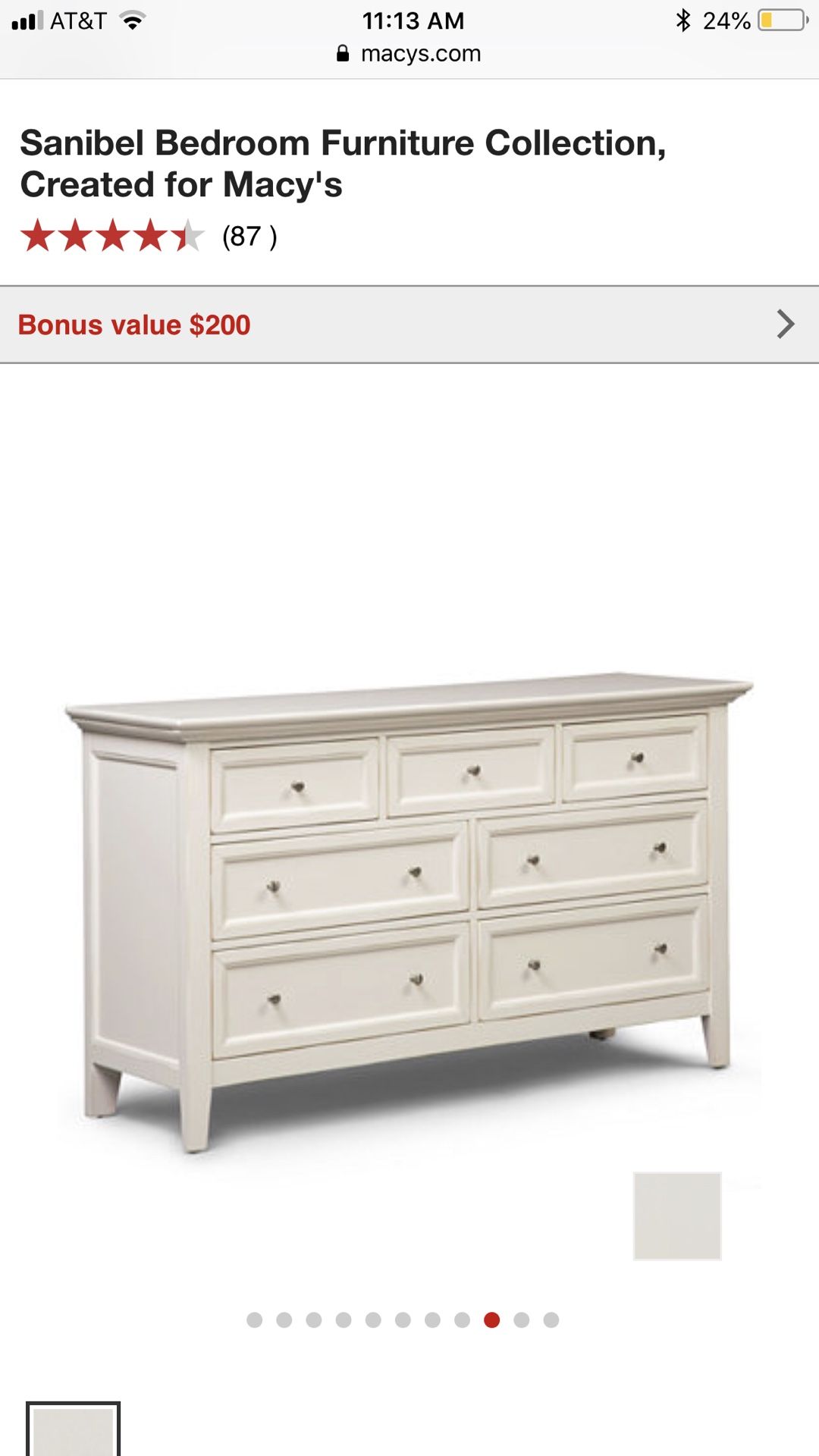 Macy’s Sanibel dresser mirror combo (Reduced)