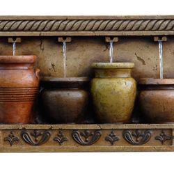 Jeco Zest Avenue Polyresin & Fiberglass Tiered Colorful Pots Wall Fountain, Multicolor, 21.5L x 5.5W x 13.9H

￼

￼


