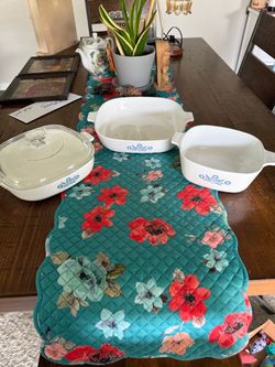 Corning Ware Blue Cornflower Casserole Dish Set