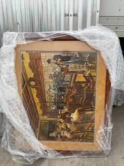 Victorian Painting Of New York Stock Exchange