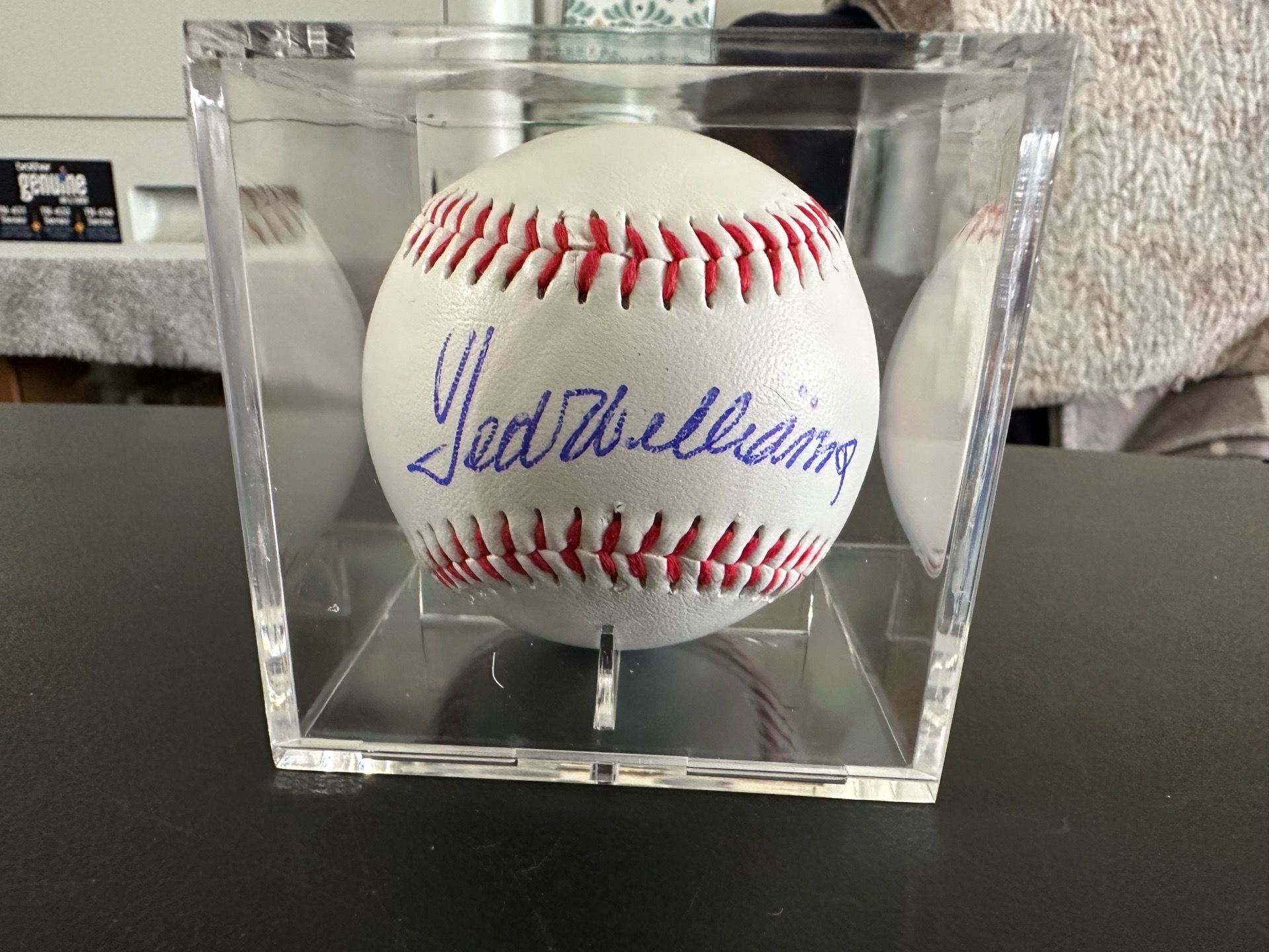 TED WILLIAMS SIGNED BASEBALL AUTOGRAPHED W/COA - (Boston Red Sox legend) - 5-1