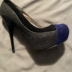 Indigo Blue/Black Heels