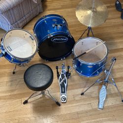 Pulse 5-Piece Junior Drum Set Metallic Blue