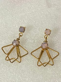 Aretes Gold Filled Piedras Joyería Antigua