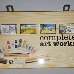 Lightly used 
COMPLETE ART  WATERCOLORS,PAINTS & PENCIL