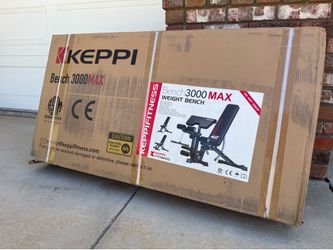 Workout Bench with Leg Extension/Curl and Preacher Curl Attachment, Flat Incline Decline Weight Bench for Home Gym - Keppi Fitness Weight Bench, 1200L