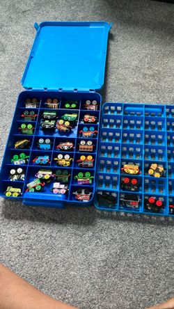 Lot Of 35 Mini Thomas Trains And Carrying Case