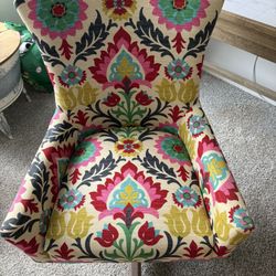 Pottery Barn Floral Desk Chair