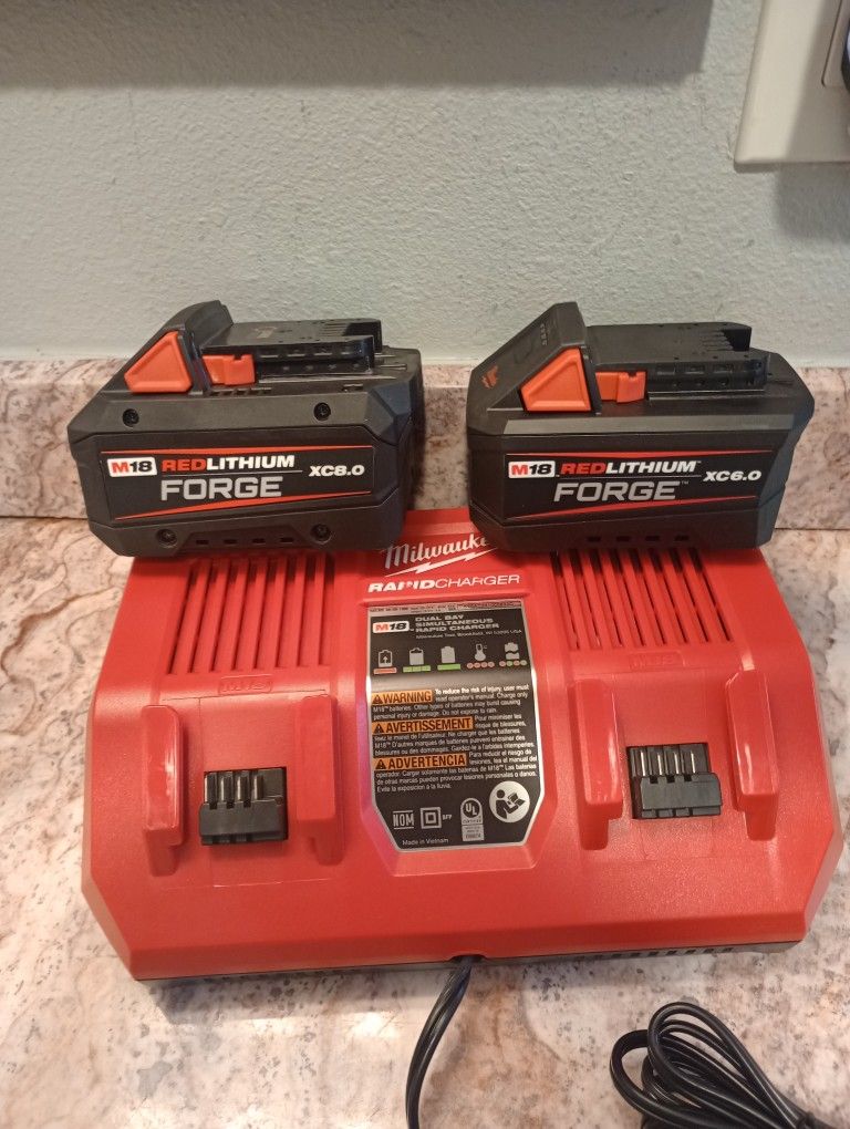 Milwaukee batteries and new rapid charger