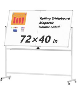 Rolling Whiteboard Magnetic Double Sided