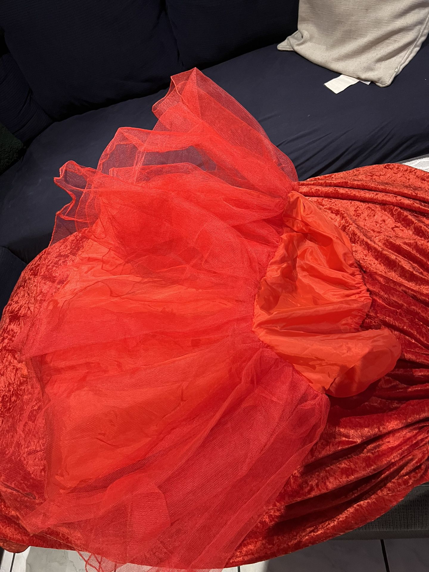 Red Tulle Skirt. One Size