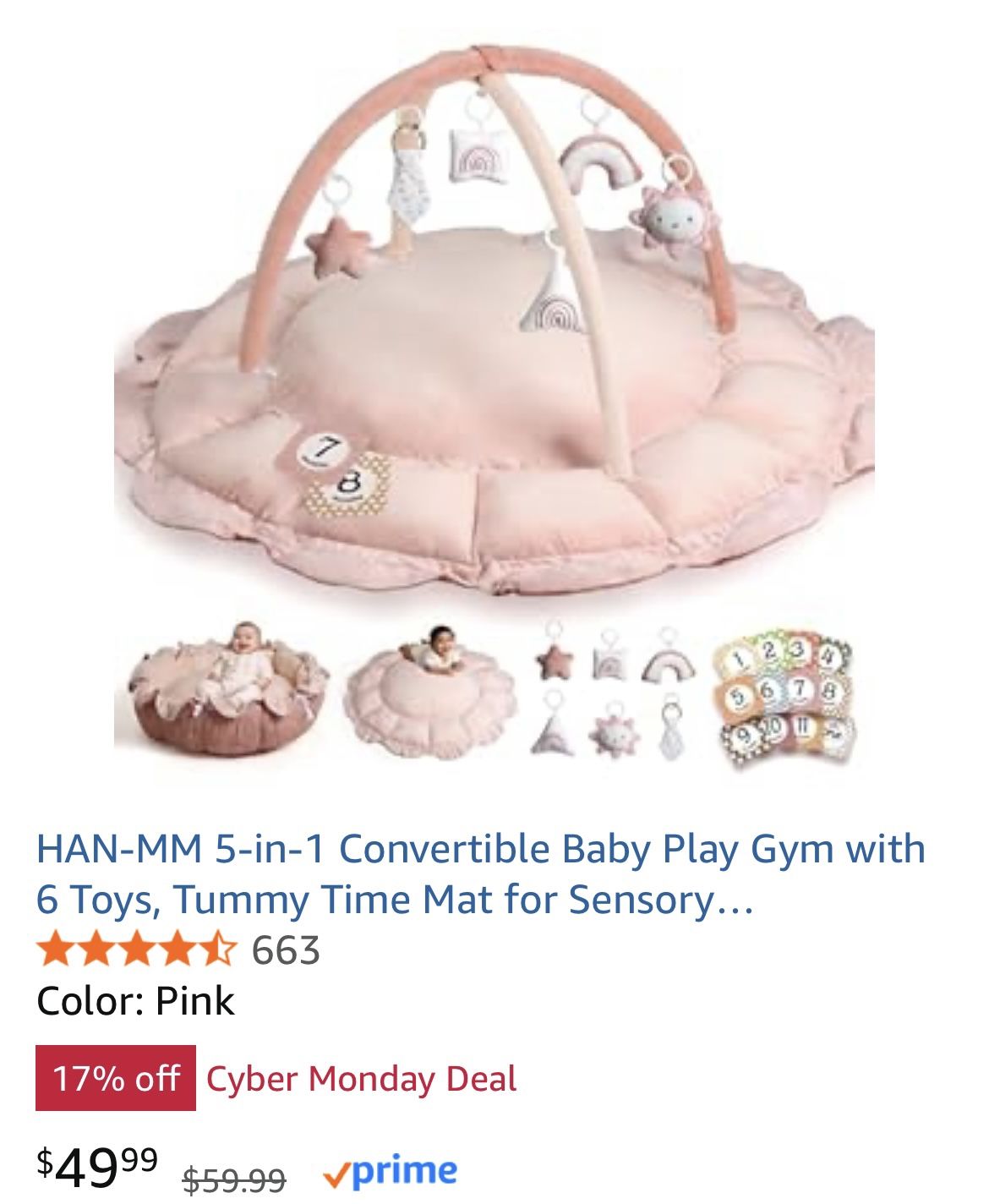 Play Gym For Infants -Like New