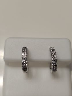 Moissanite Sterling Silver Earrings