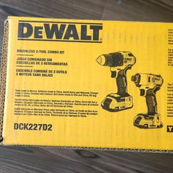 DeWalt 20V MAX Cordless Brushed 2 Tool Compact Drill and Impact