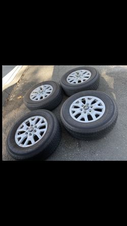 4 - 245/70r17 6x5.5 6x139.7 Tacoma Tundra 4Runner Yukon Tahoe Wheels Rims Good 99% Treads Tires 2025 DOT!