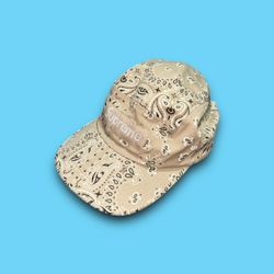 Supreme Bandana Camp Hat Paisley Beige SS21 