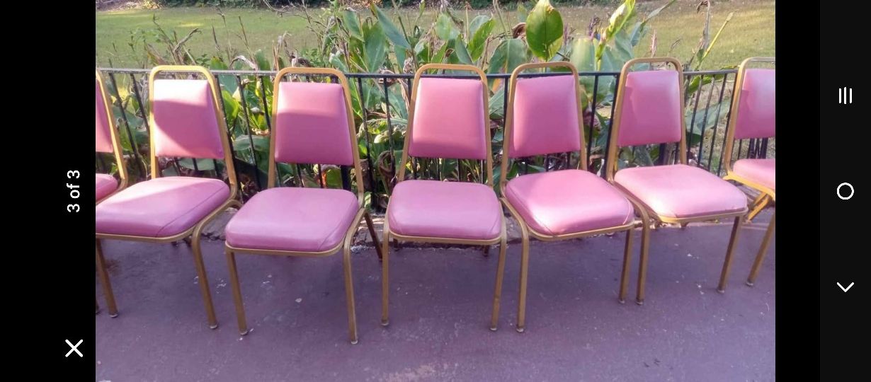 Pink Stackable Chairs