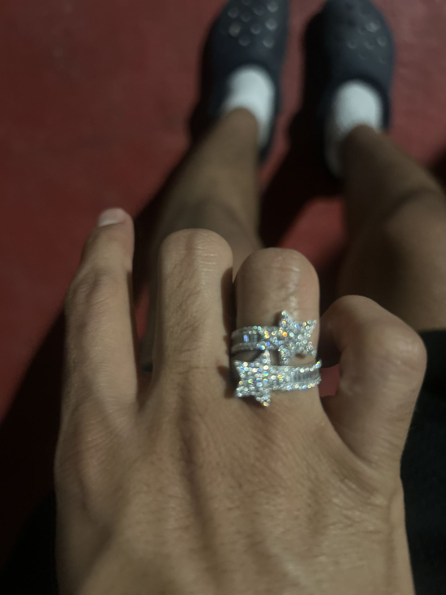2 Star Moissanite Ring