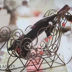 Kirkland's Christmas Sleigh Wine Bottle Holder