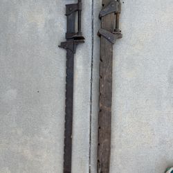 ANTIQUE HARGRAVE  CINCINATTI TOOL CO STEEL BAR CLAMP 