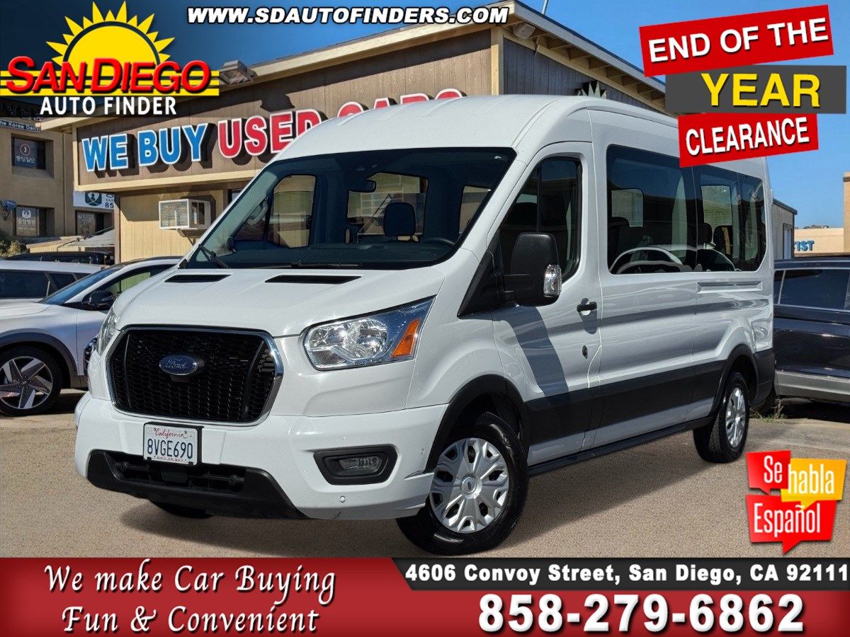 2021 Ford Transit Passenger Wagon T-350 148" Med Roof XLT,