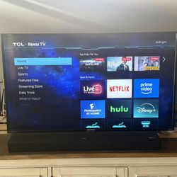 43”  TCL TV + Soundbar