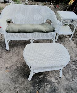 Wicker patio furniture