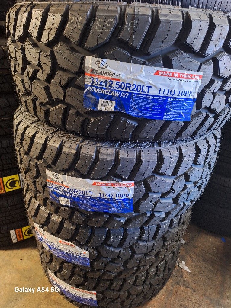 33/12/50/20 RT $850 ATLANDER NEW FOUR TIRES