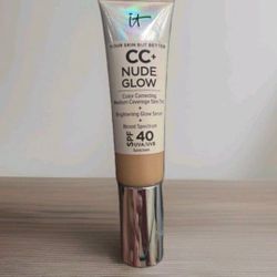 IT COSMETIC CC+ NUDE GLOW, MEDIUM TAN SPF40 1.08oz/32ml, NEW NO BOX