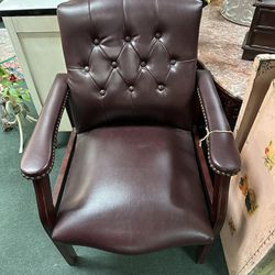 Faux Leather Chair Pair