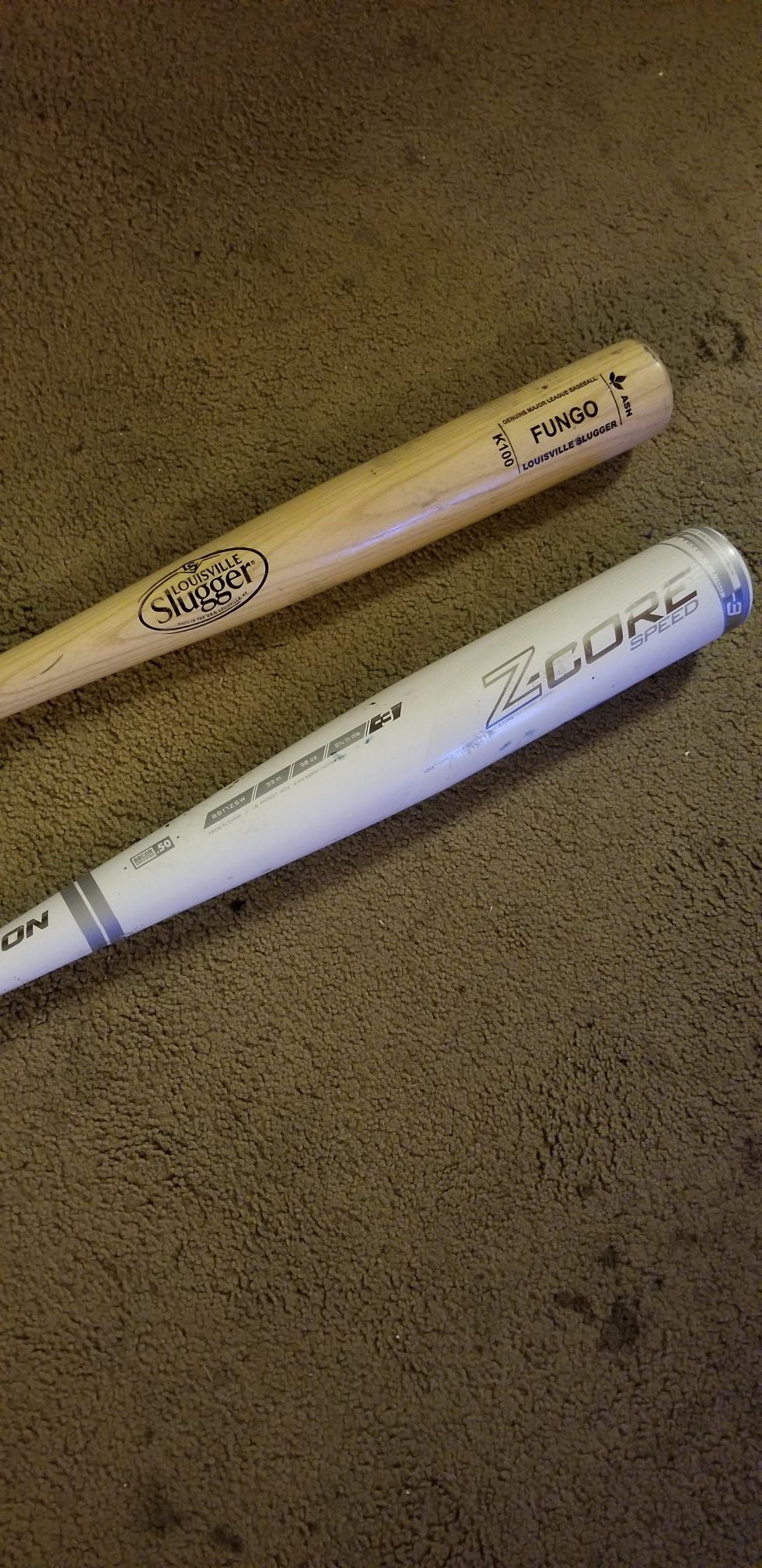 Wood Fungo and LE BBCOR bat 33/30