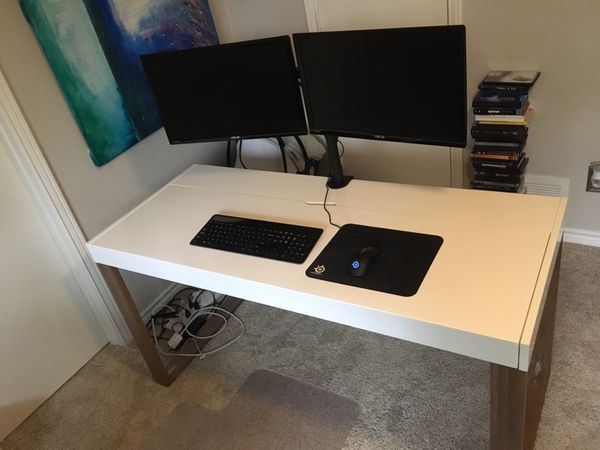 Selling My Cb2 Chamber Desk Only Office Computer Desk White