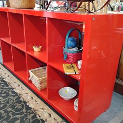Retro red console / shelving unit