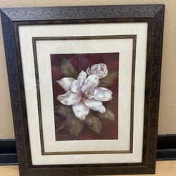Framed Floral Art Picture 