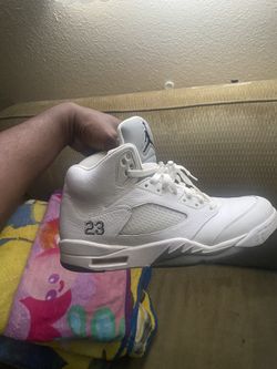 Jordan5 White Metallic 