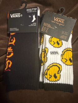 2 little kids vans crew socks 10-13.5 nwt
