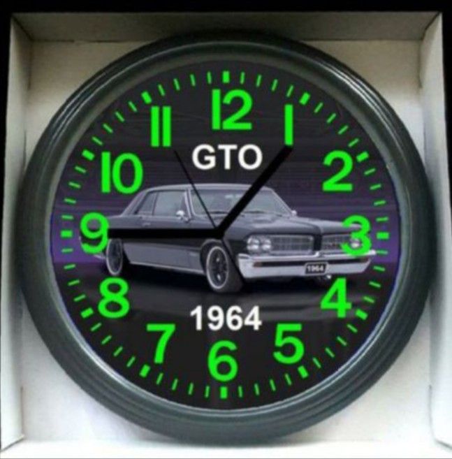 1964 GTO Glow In The Dark Wall Clock New!