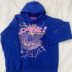 Blue/Pink Sp5der Hoodie
